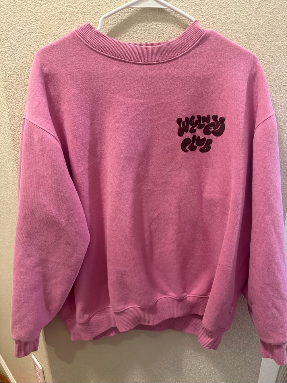 Cotton On Pink Wellness Club Graphic Crew Sweatshirt